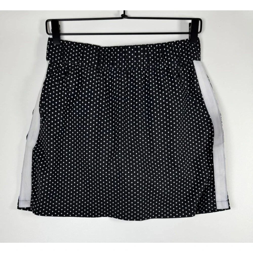 T by Talbots Skort XS Black White‎ Polka Dot Stretch Active Golf Tennis Preppy